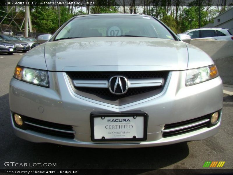 Alabaster Silver Metallic / Taupe 2007 Acura TL 3.2