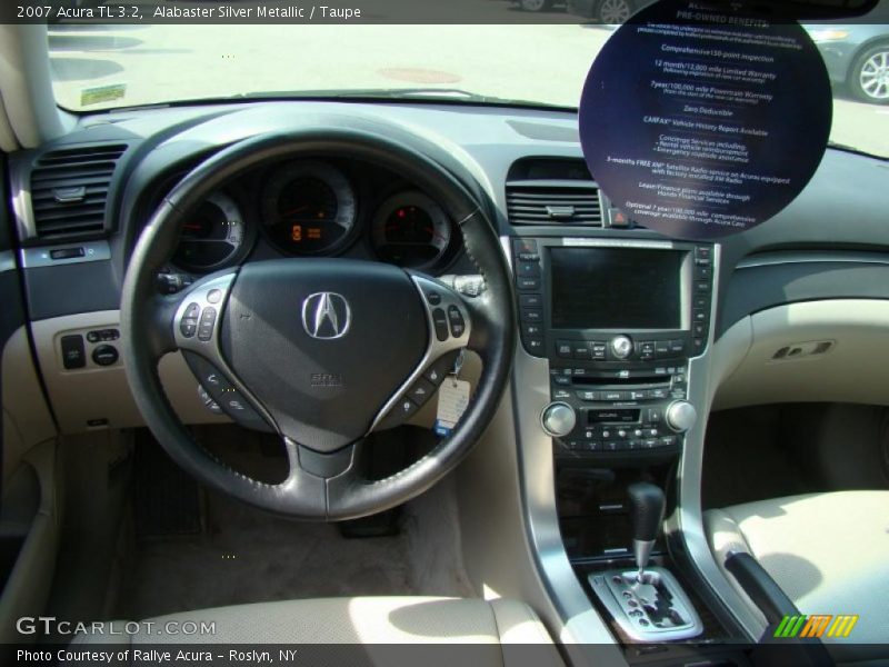 Alabaster Silver Metallic / Taupe 2007 Acura TL 3.2