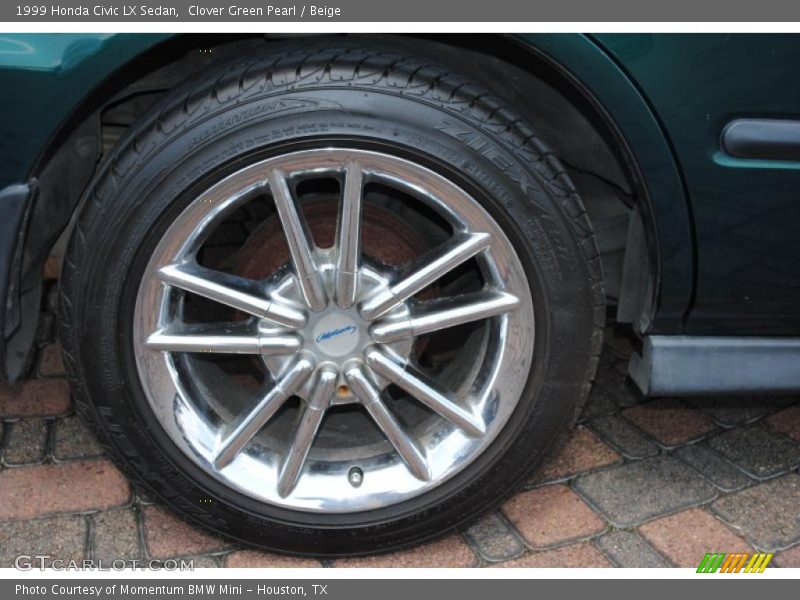 Clover Green Pearl / Beige 1999 Honda Civic LX Sedan