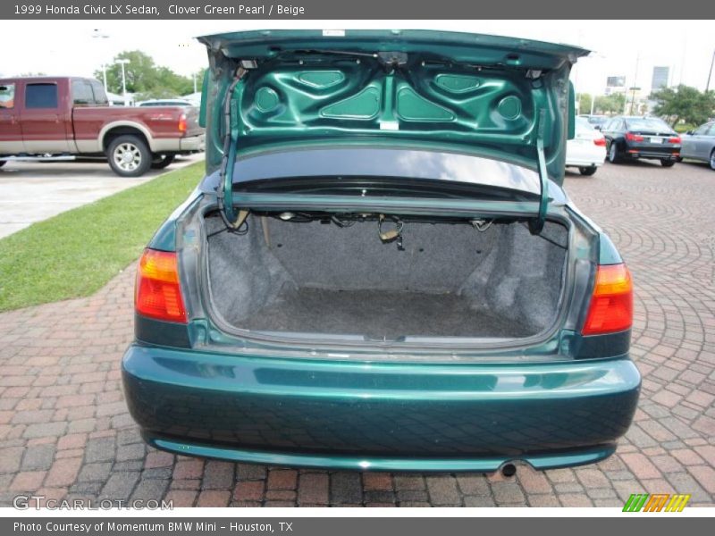 Clover Green Pearl / Beige 1999 Honda Civic LX Sedan