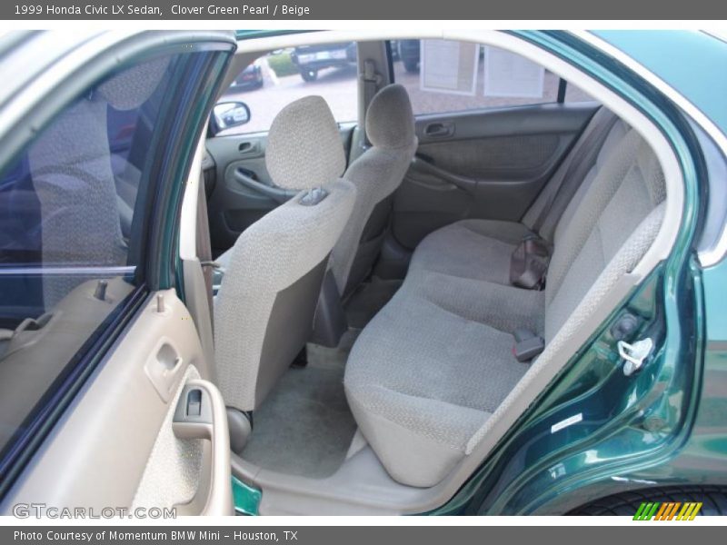 Clover Green Pearl / Beige 1999 Honda Civic LX Sedan