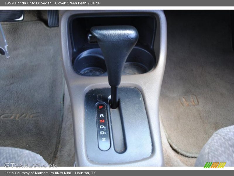 Clover Green Pearl / Beige 1999 Honda Civic LX Sedan