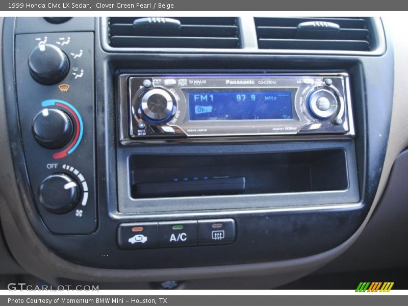 Clover Green Pearl / Beige 1999 Honda Civic LX Sedan