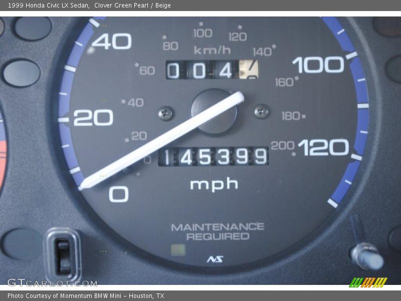 Clover Green Pearl / Beige 1999 Honda Civic LX Sedan