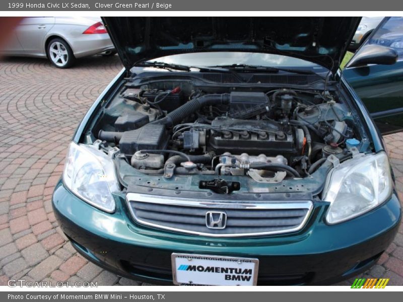 Clover Green Pearl / Beige 1999 Honda Civic LX Sedan
