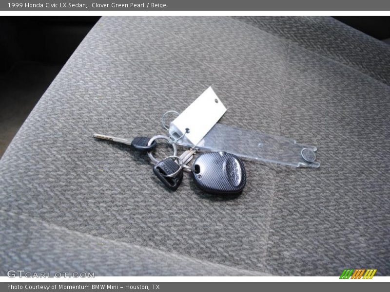 Clover Green Pearl / Beige 1999 Honda Civic LX Sedan