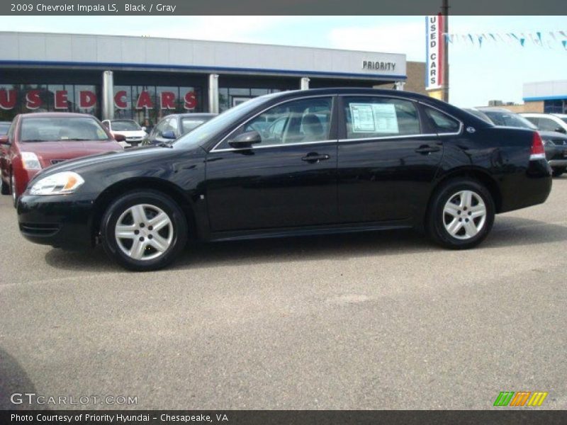 Black / Gray 2009 Chevrolet Impala LS