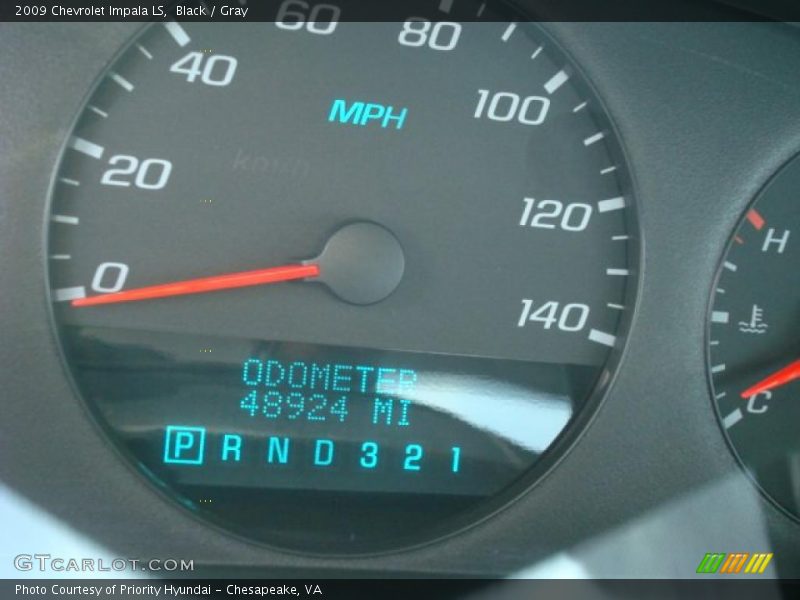 Black / Gray 2009 Chevrolet Impala LS