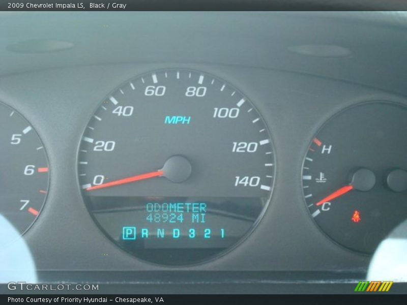 Black / Gray 2009 Chevrolet Impala LS