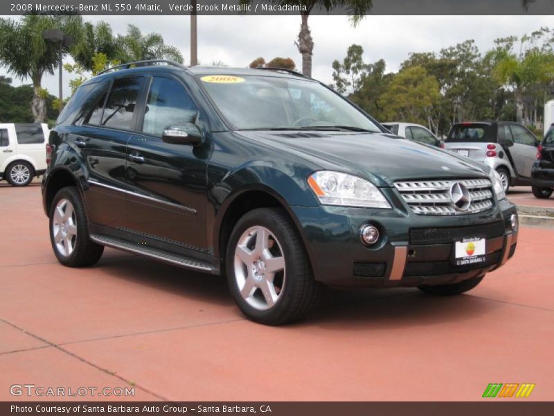 Verde Brook Metallic / Macadamia 2008 Mercedes-Benz ML 550 4Matic