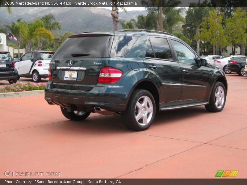 Verde Brook Metallic / Macadamia 2008 Mercedes-Benz ML 550 4Matic