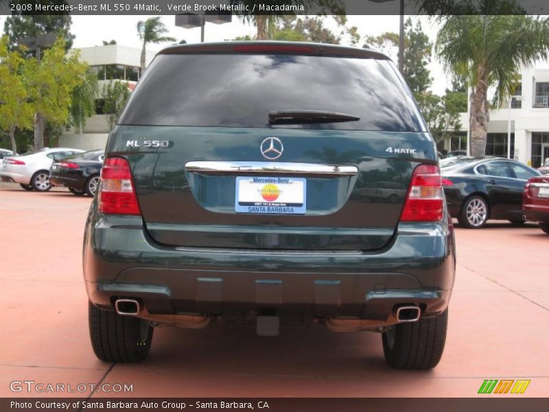 Verde Brook Metallic / Macadamia 2008 Mercedes-Benz ML 550 4Matic