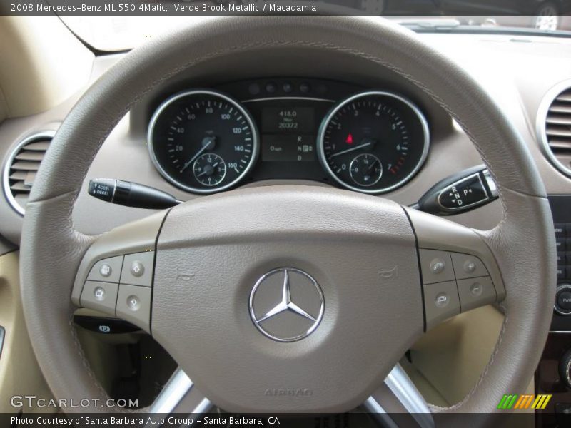 Verde Brook Metallic / Macadamia 2008 Mercedes-Benz ML 550 4Matic