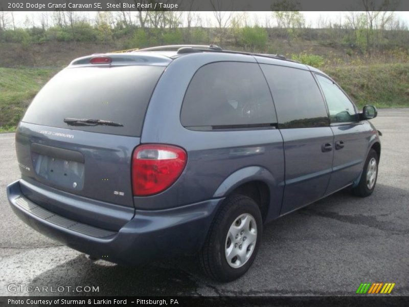 Steel Blue Pearl / Taupe 2002 Dodge Grand Caravan SE
