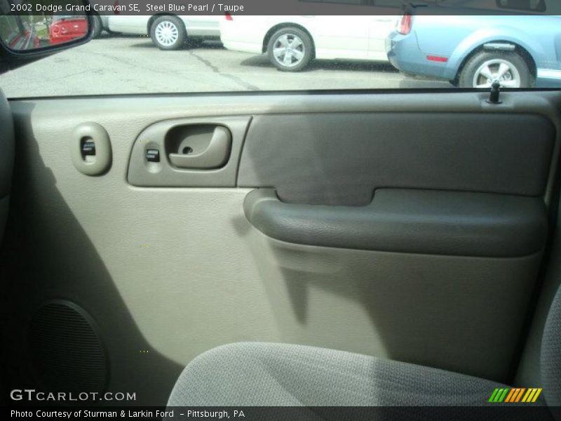 Steel Blue Pearl / Taupe 2002 Dodge Grand Caravan SE