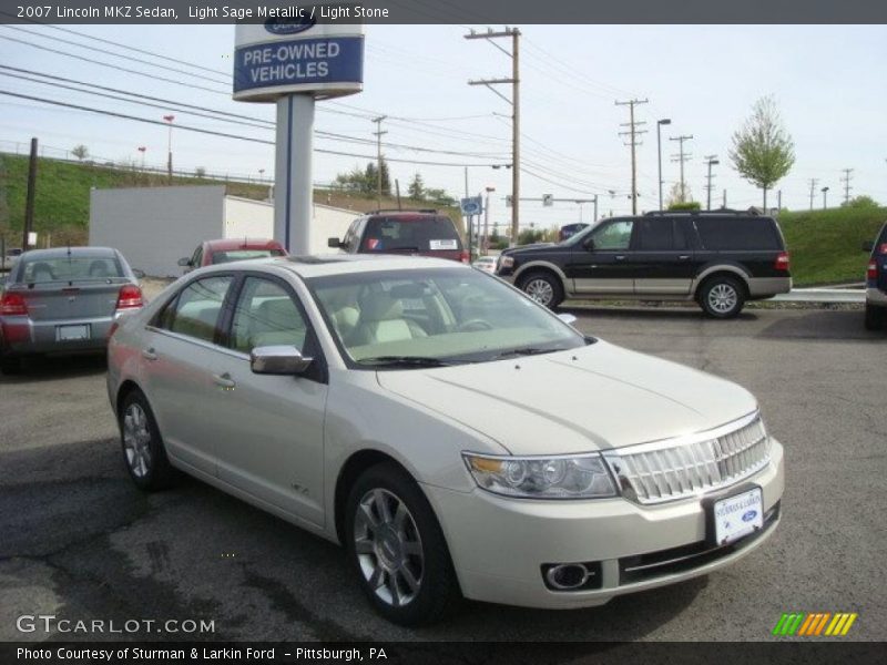 Light Sage Metallic / Light Stone 2007 Lincoln MKZ Sedan