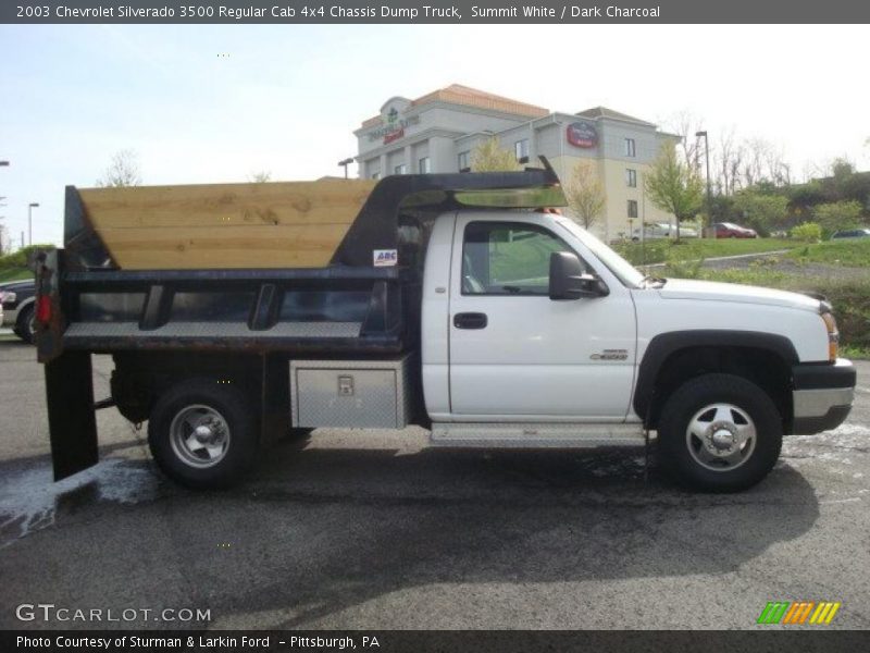 Summit White / Dark Charcoal 2003 Chevrolet Silverado 3500 Regular Cab 4x4 Chassis Dump Truck
