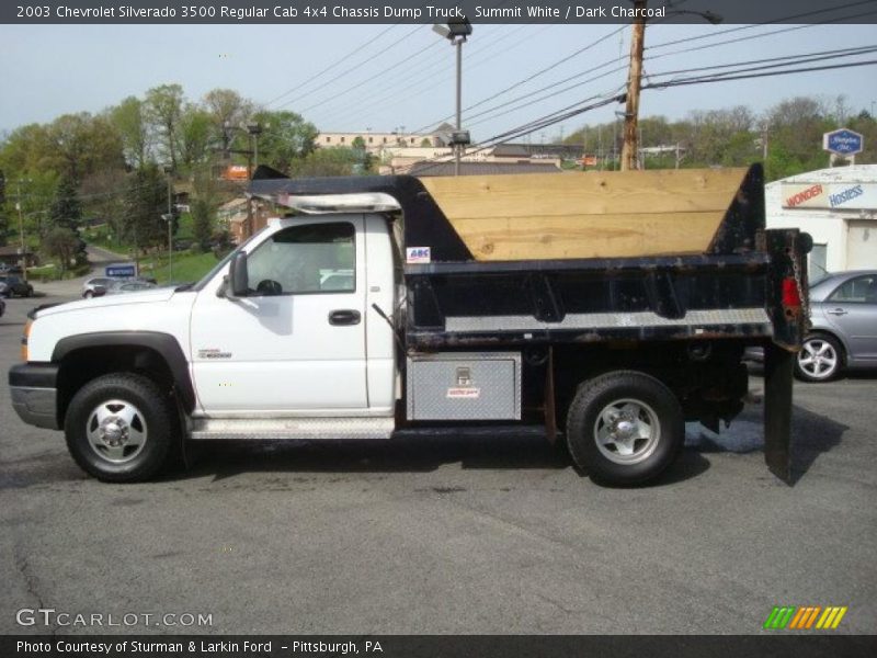 Summit White / Dark Charcoal 2003 Chevrolet Silverado 3500 Regular Cab 4x4 Chassis Dump Truck