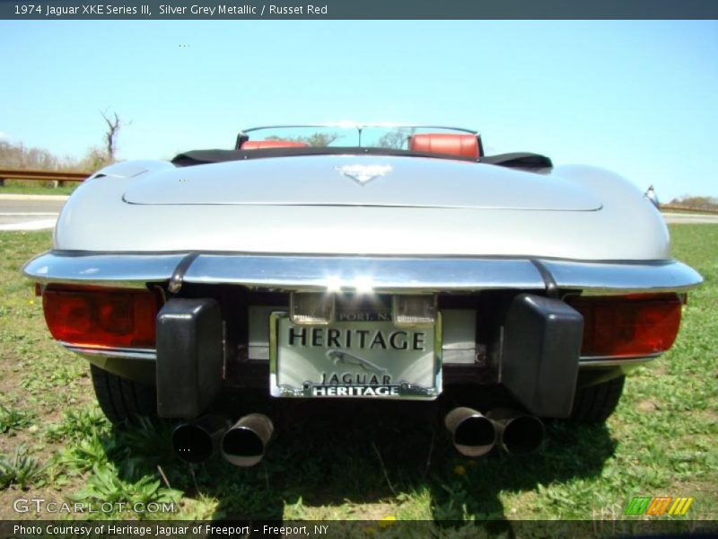 Silver Grey Metallic / Russet Red 1974 Jaguar XKE Series III