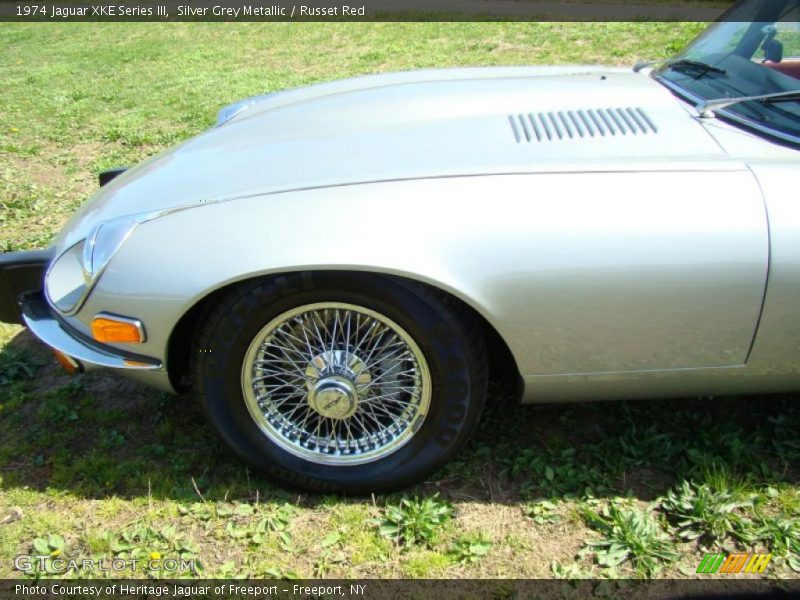 Silver Grey Metallic / Russet Red 1974 Jaguar XKE Series III