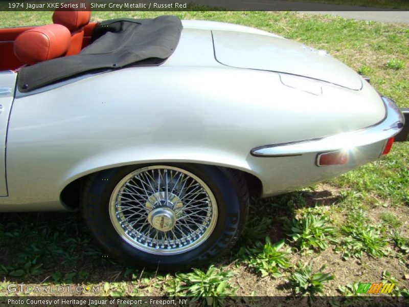 Silver Grey Metallic / Russet Red 1974 Jaguar XKE Series III
