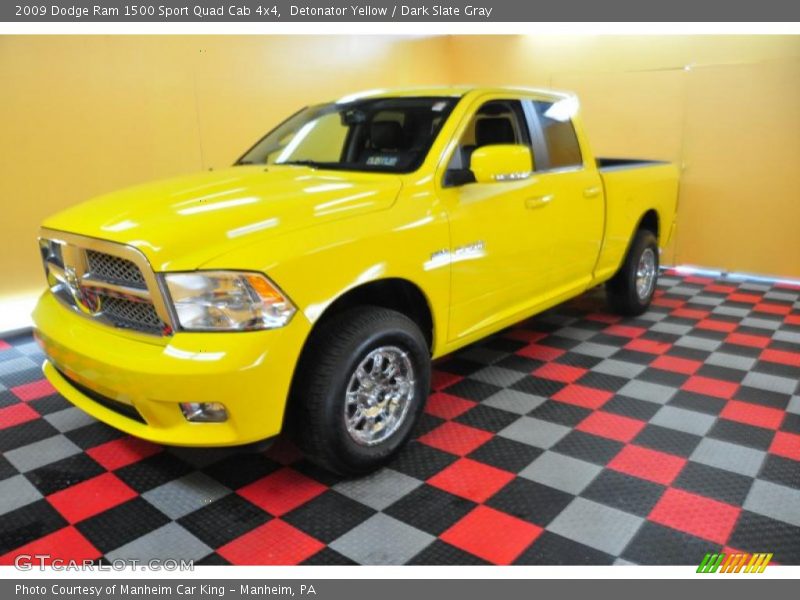 Detonator Yellow / Dark Slate Gray 2009 Dodge Ram 1500 Sport Quad Cab 4x4