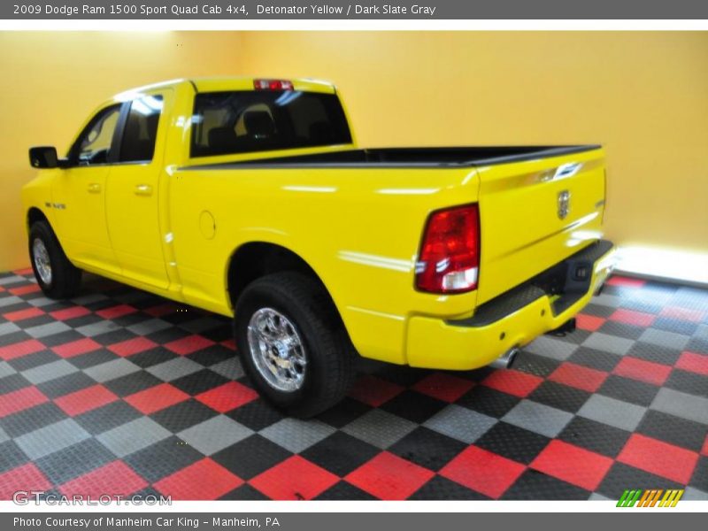 Detonator Yellow / Dark Slate Gray 2009 Dodge Ram 1500 Sport Quad Cab 4x4