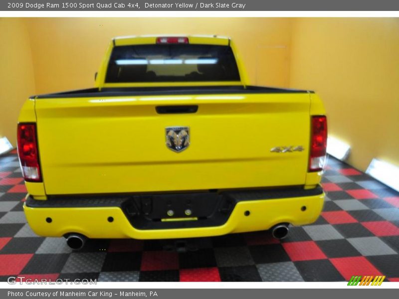 Detonator Yellow / Dark Slate Gray 2009 Dodge Ram 1500 Sport Quad Cab 4x4