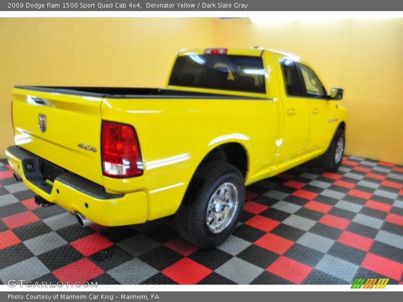 Detonator Yellow / Dark Slate Gray 2009 Dodge Ram 1500 Sport Quad Cab 4x4