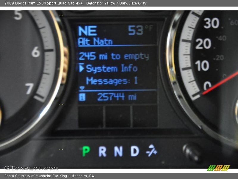 Detonator Yellow / Dark Slate Gray 2009 Dodge Ram 1500 Sport Quad Cab 4x4