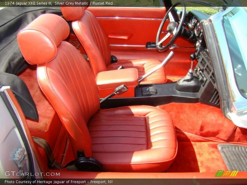 Silver Grey Metallic / Russet Red 1974 Jaguar XKE Series III