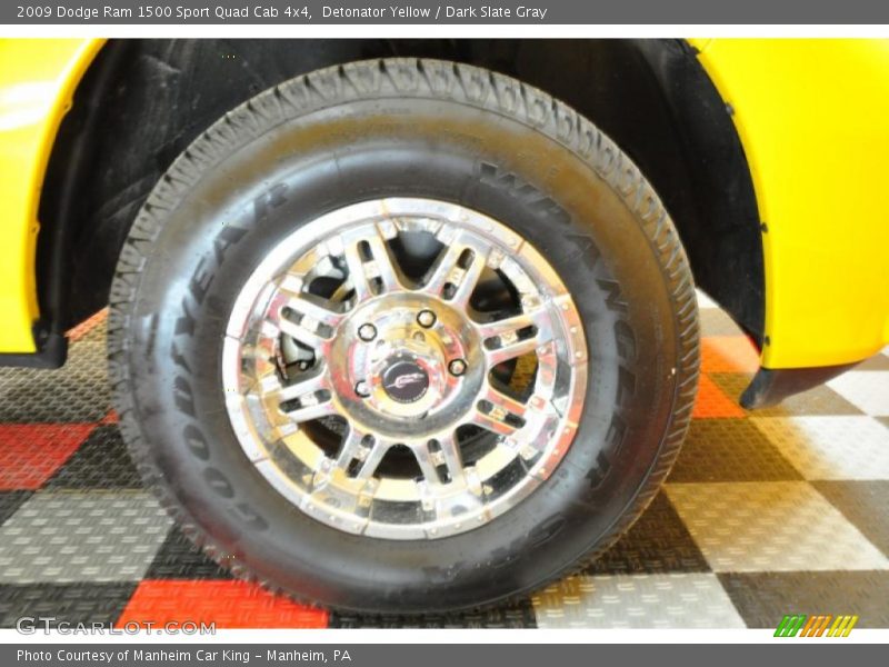 Detonator Yellow / Dark Slate Gray 2009 Dodge Ram 1500 Sport Quad Cab 4x4