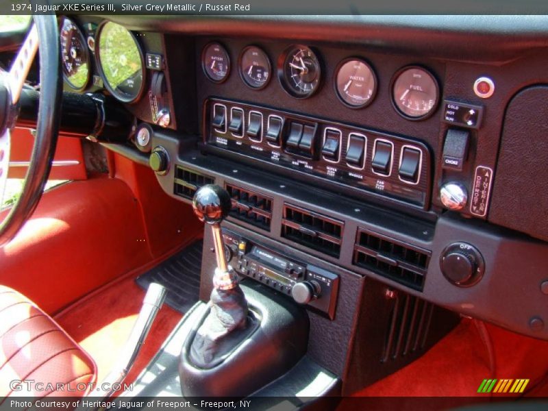 Silver Grey Metallic / Russet Red 1974 Jaguar XKE Series III