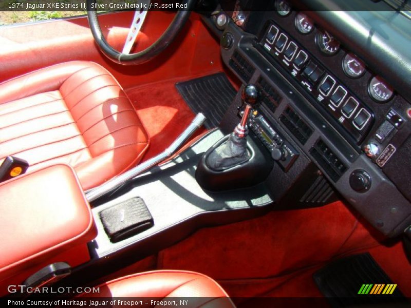 Silver Grey Metallic / Russet Red 1974 Jaguar XKE Series III