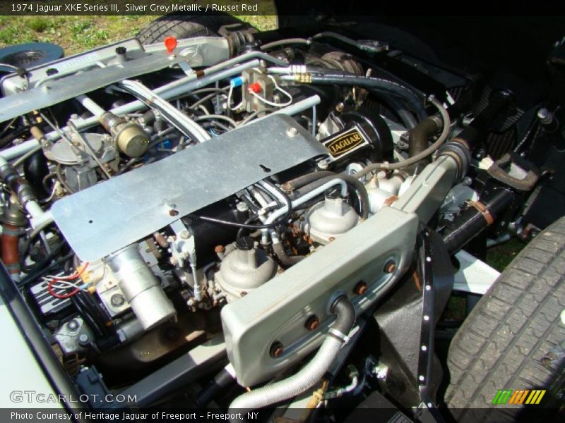 Silver Grey Metallic / Russet Red 1974 Jaguar XKE Series III