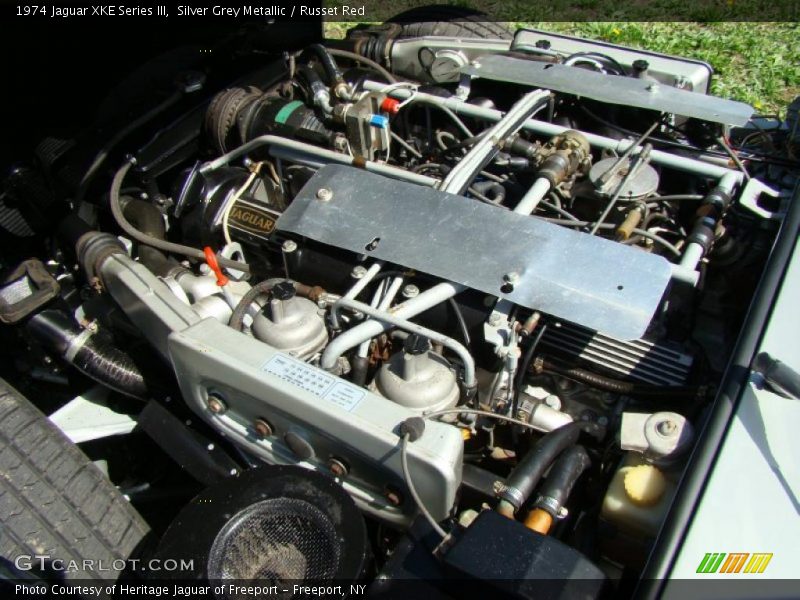 Silver Grey Metallic / Russet Red 1974 Jaguar XKE Series III