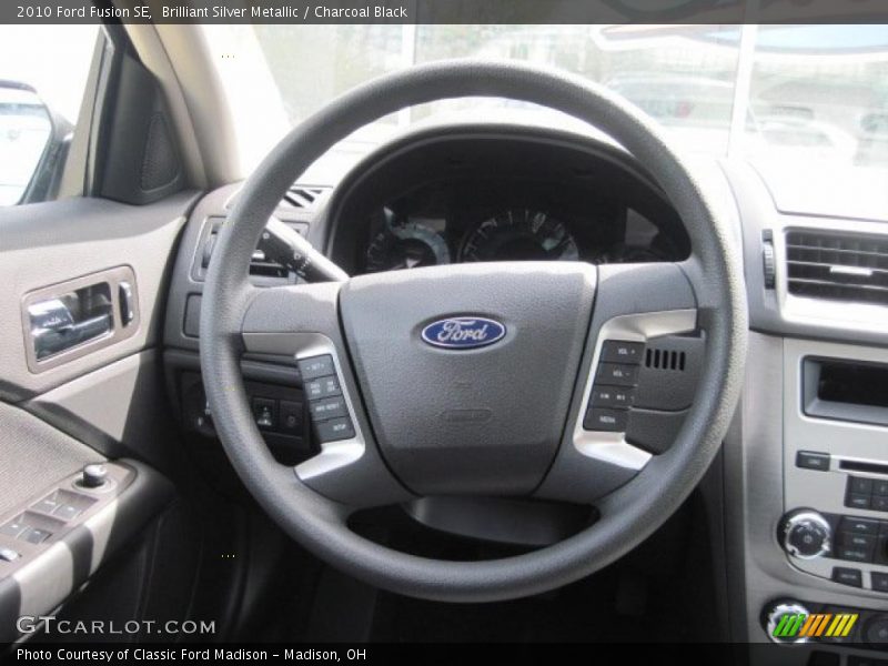 Brilliant Silver Metallic / Charcoal Black 2010 Ford Fusion SE