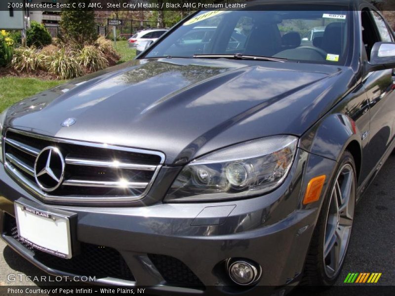 Steel Grey Metallic / Black AMG Premium Leather 2009 Mercedes-Benz C 63 AMG