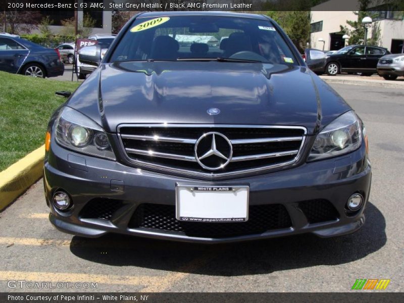 Steel Grey Metallic / Black AMG Premium Leather 2009 Mercedes-Benz C 63 AMG