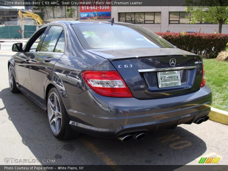 Steel Grey Metallic / Black AMG Premium Leather 2009 Mercedes-Benz C 63 AMG