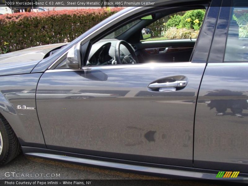 Steel Grey Metallic / Black AMG Premium Leather 2009 Mercedes-Benz C 63 AMG