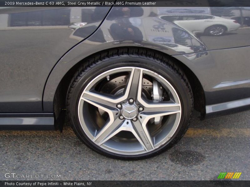 Steel Grey Metallic / Black AMG Premium Leather 2009 Mercedes-Benz C 63 AMG