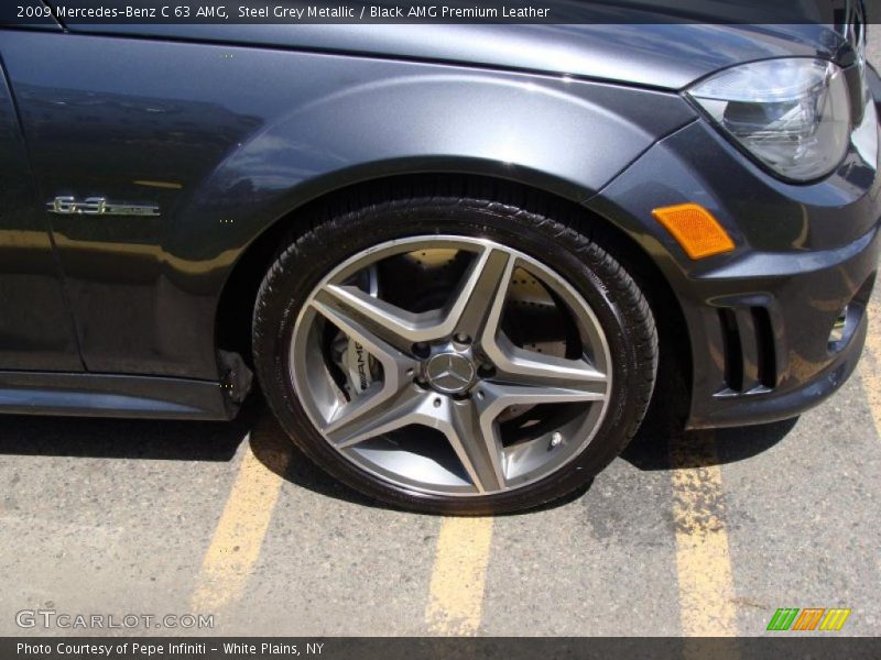 Steel Grey Metallic / Black AMG Premium Leather 2009 Mercedes-Benz C 63 AMG