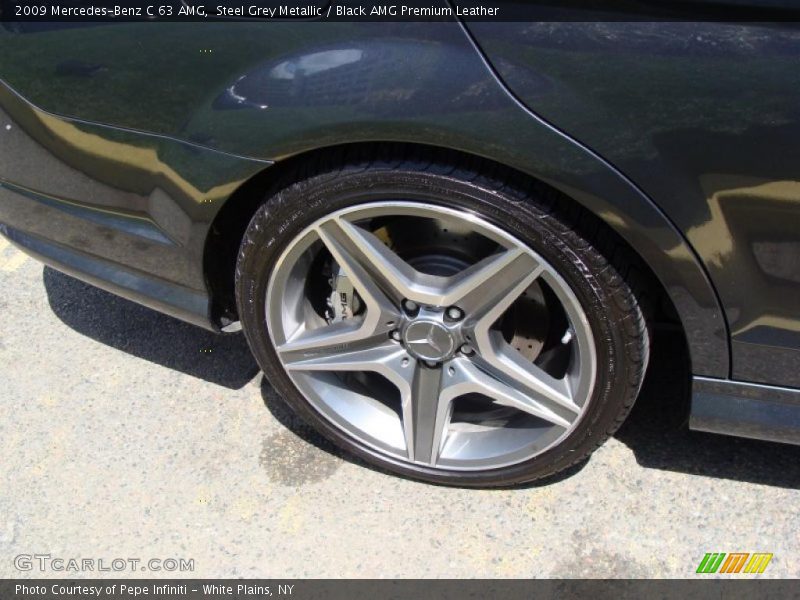 Steel Grey Metallic / Black AMG Premium Leather 2009 Mercedes-Benz C 63 AMG
