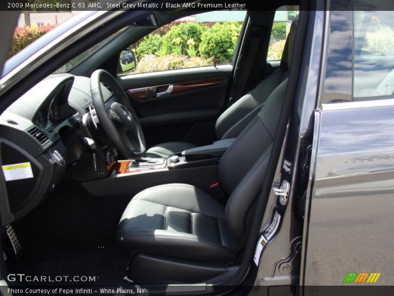 Steel Grey Metallic / Black AMG Premium Leather 2009 Mercedes-Benz C 63 AMG