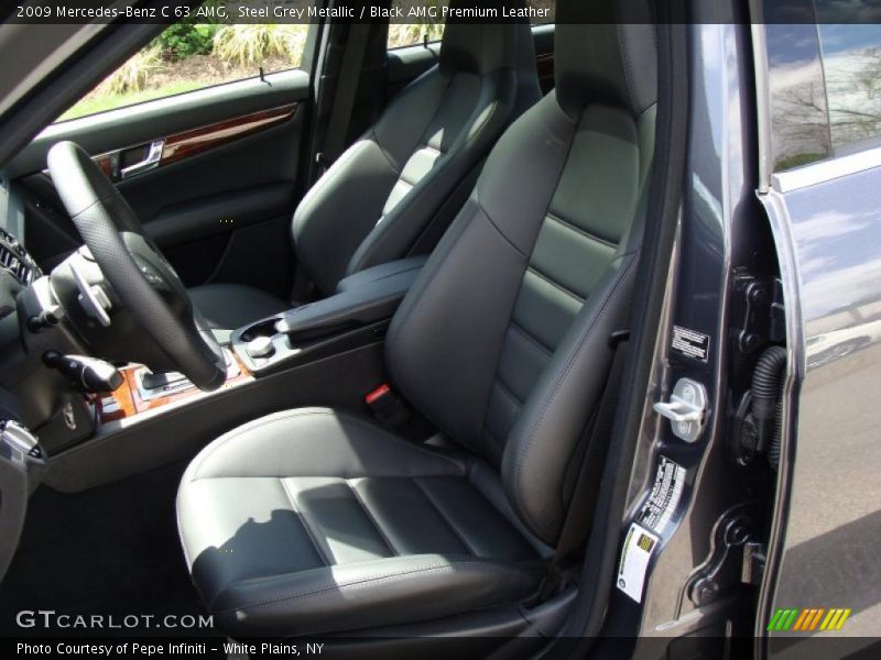 Steel Grey Metallic / Black AMG Premium Leather 2009 Mercedes-Benz C 63 AMG