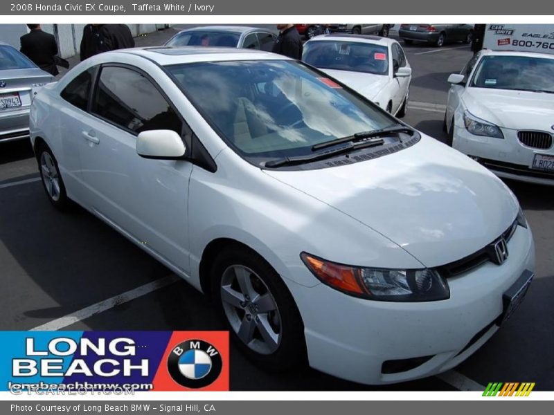 Taffeta White / Ivory 2008 Honda Civic EX Coupe
