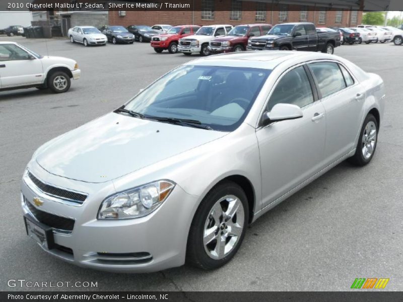 Silver Ice Metallic / Titanium 2010 Chevrolet Malibu LT Sedan