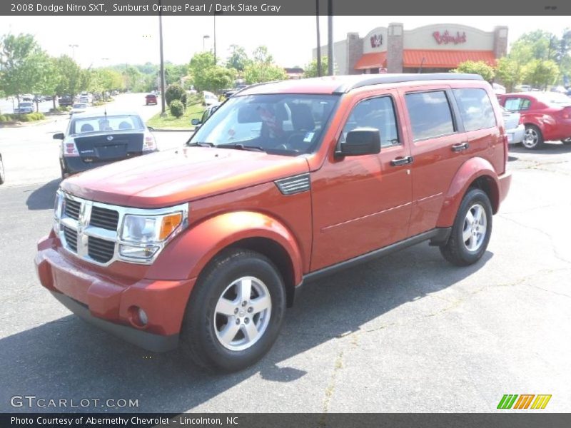 Sunburst Orange Pearl / Dark Slate Gray 2008 Dodge Nitro SXT