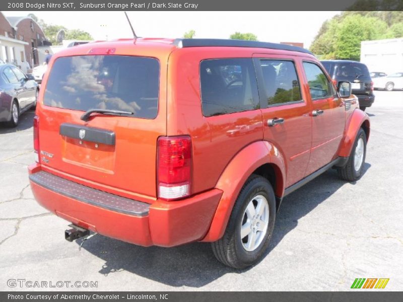 Sunburst Orange Pearl / Dark Slate Gray 2008 Dodge Nitro SXT